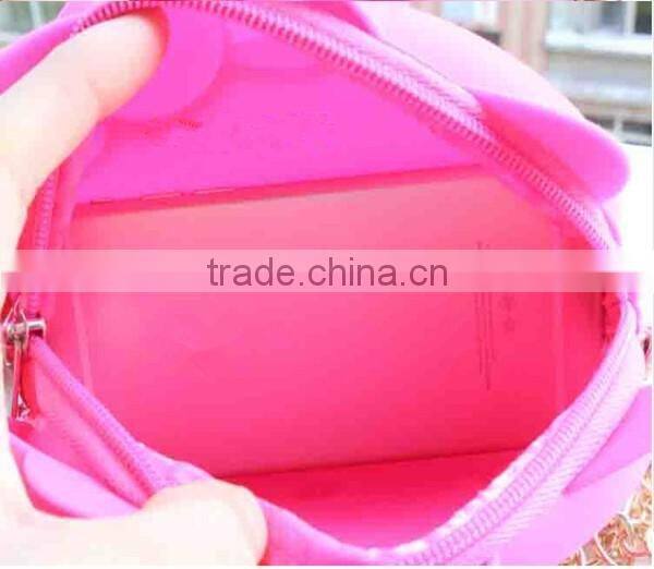 New Arrival Hello Kitty Silicone Single Long Strap shoulder Bag For Girs