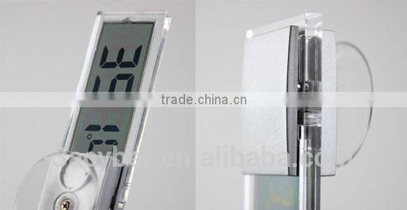 Suction On Windscreen Auto Rear View Mirror Digital Car Thermometer