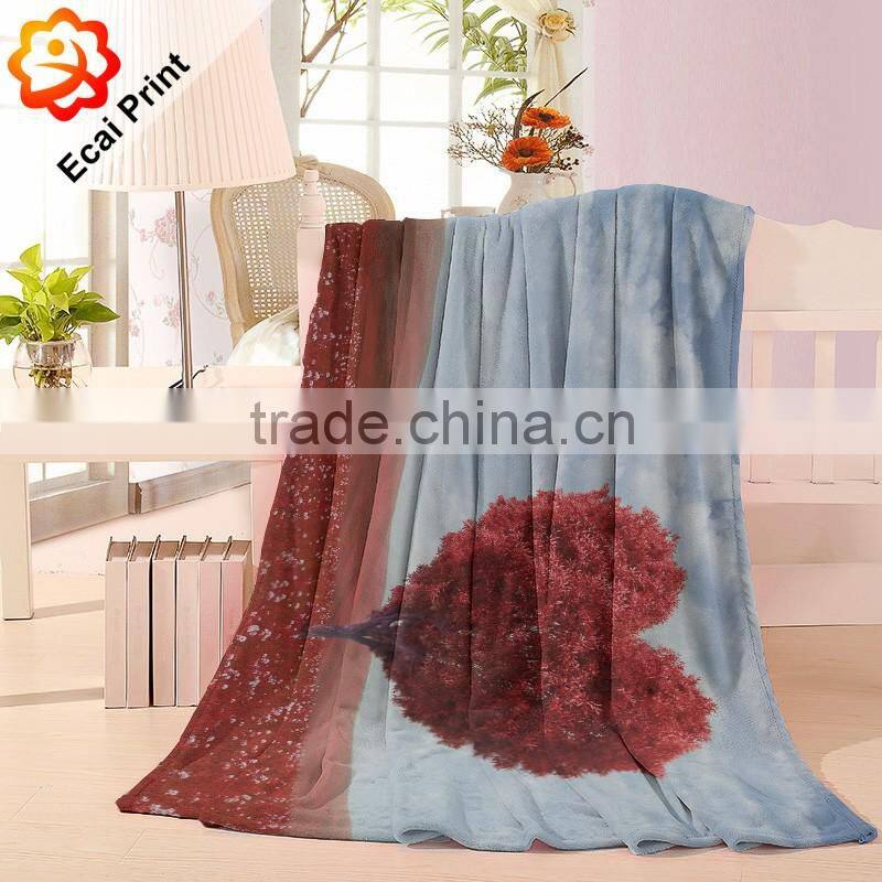 2016 hot sale good quality custom made printing fleece blanket