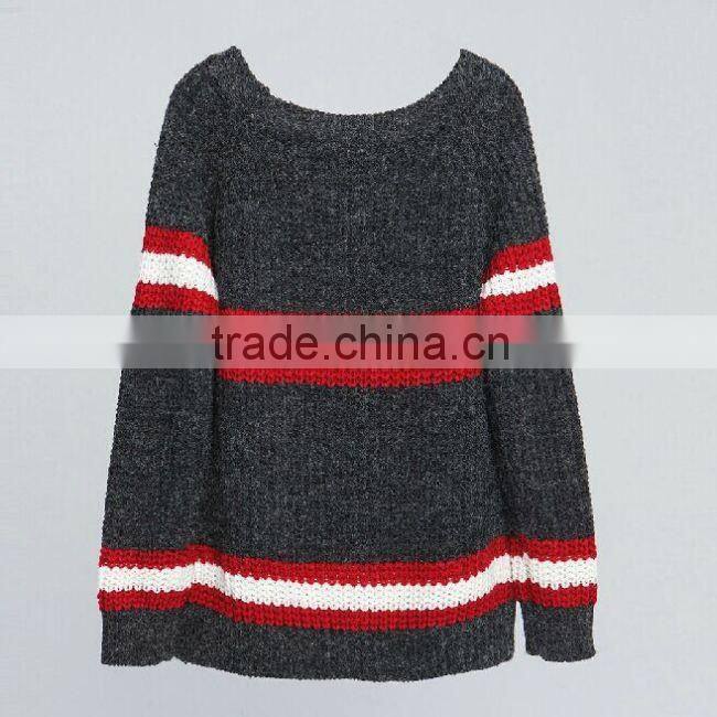 OEM Service Computer Knitted Pullover Adults Autumn Winter Varsity Sweater Women