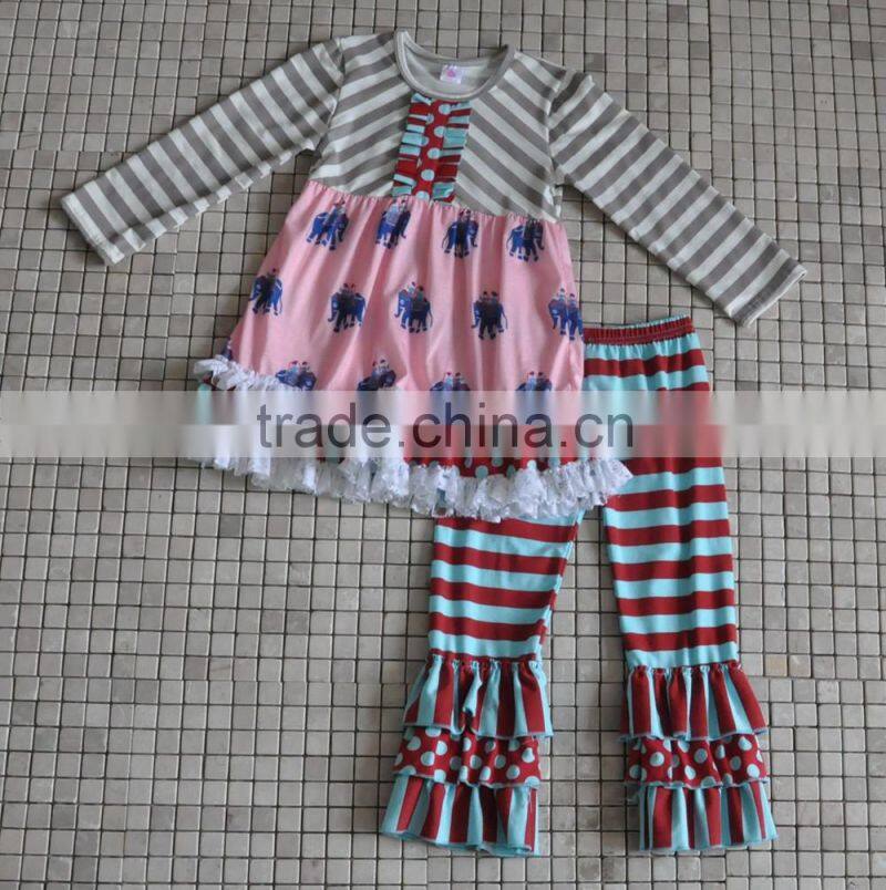 bulk wholesale boutique easter day rabbit embroidery ruffle outfits
