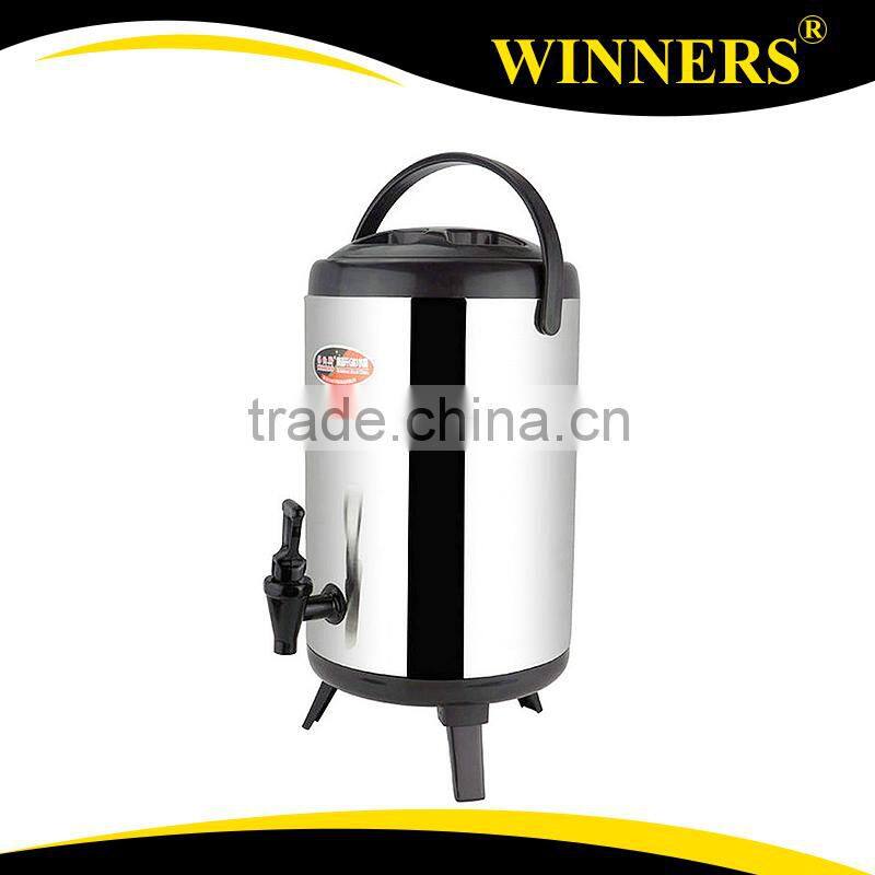 Keep Warm Stainless Steel Insulated Milk Tea Bucket with Faucet