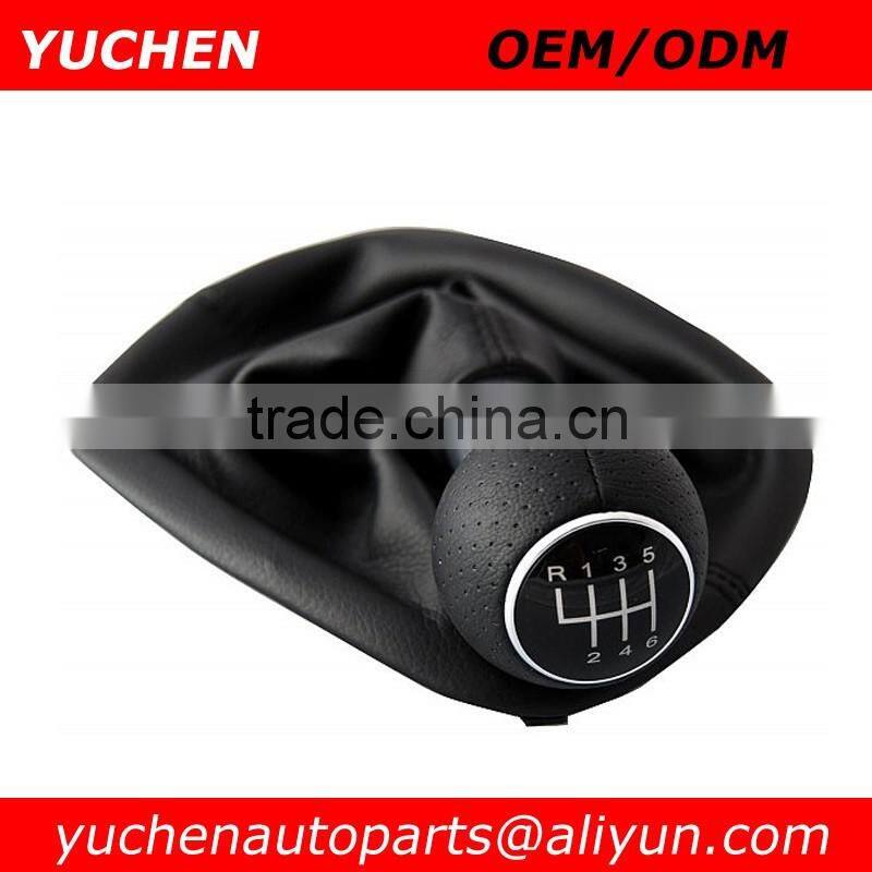 YUCHEN Car Shift Gear Knob For Audi A3 Knob Add Leather Boot For VW Passat B5 3BG 2001-2005