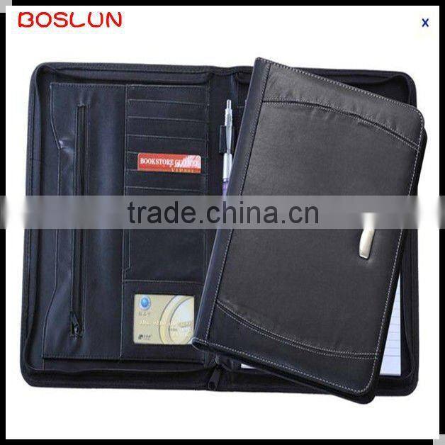 Most fashional leather manager folder,leather portfolio