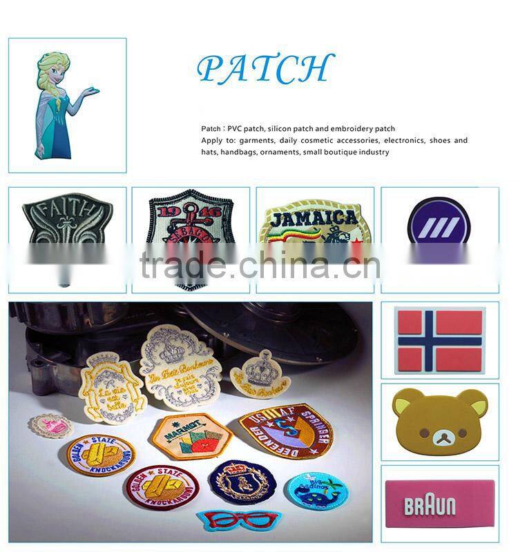 High quality non-woven twill fabric custom 3D embroidery patch for garment