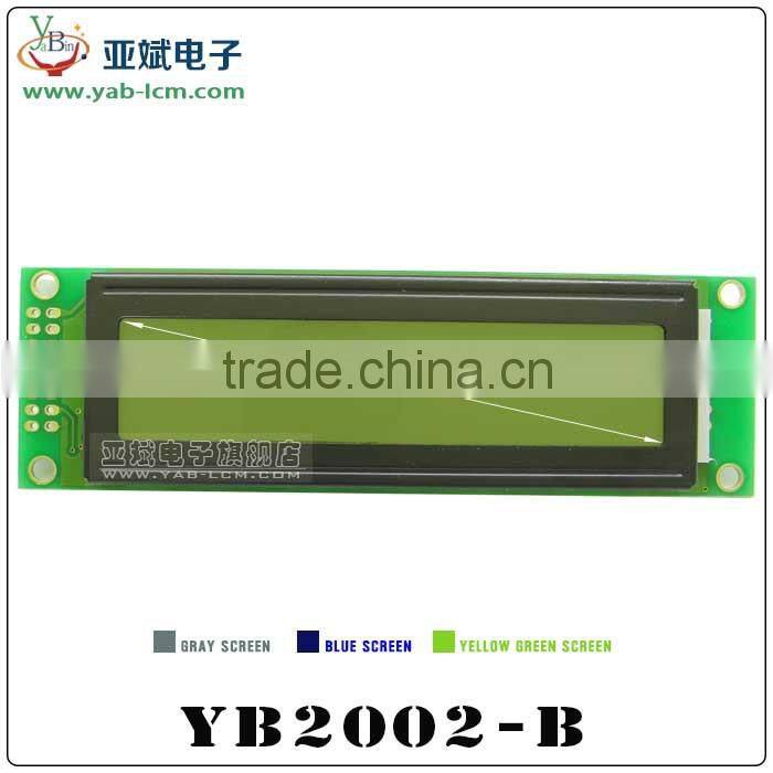 customization yellow blue gray lcd display 20x2 character lcd module