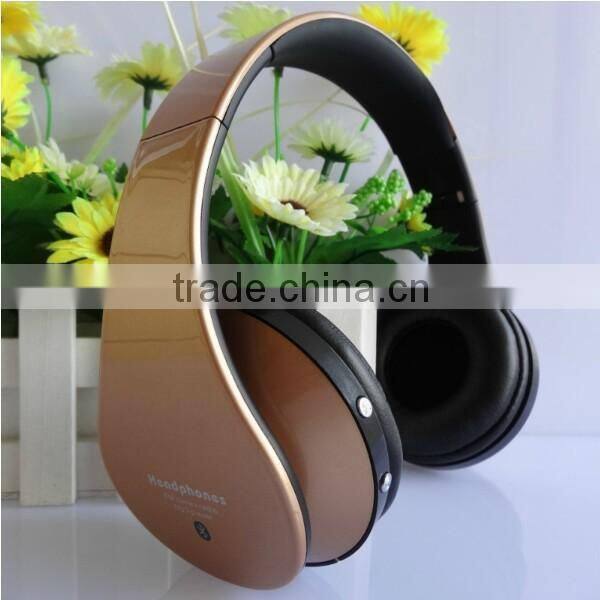 2014 new product wireless bluetooth headphone with FM and card