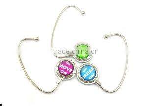 Fashion purse hanger with crystal and keychain