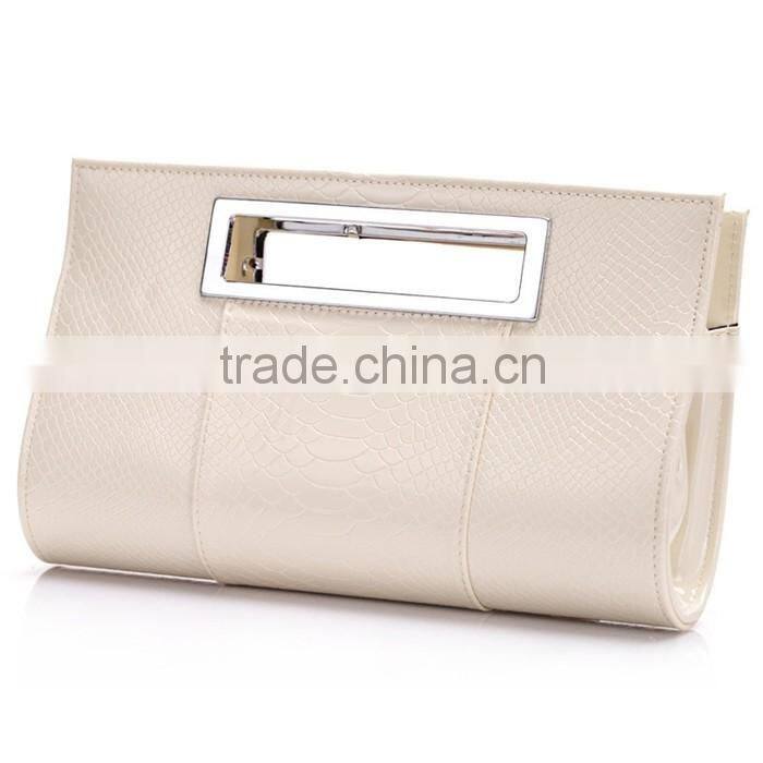 2016 Ladies Alligator PU Leather Handbag Women Party Evening Bag