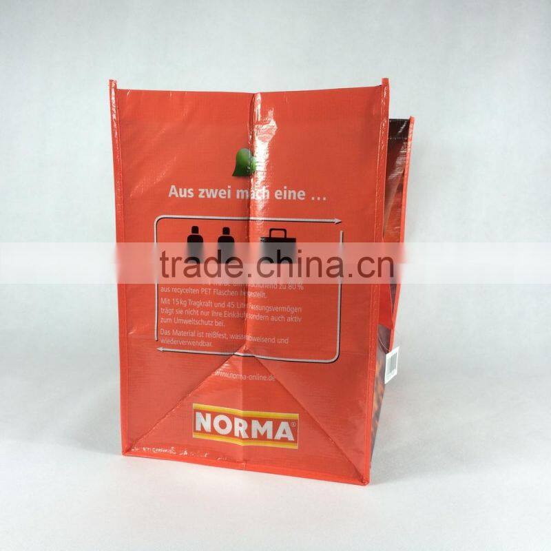 Lead free Recycled Bottle Fabric Reusable Supermarket Easy Shopping Bag