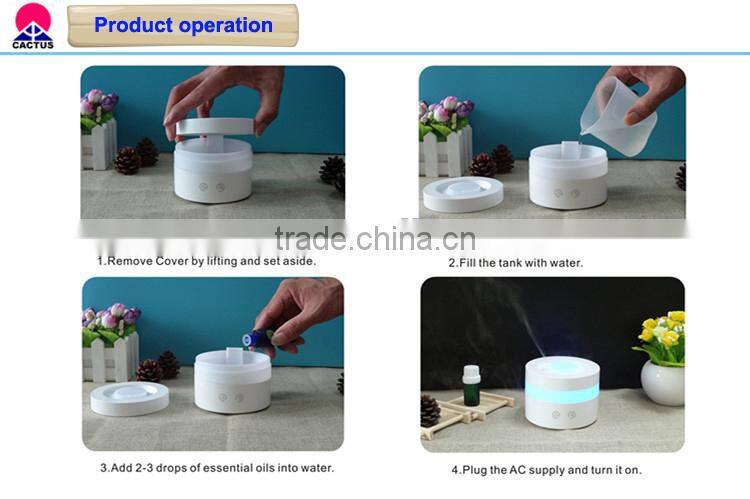 color changing lamp mini ultrasonic air humidifier purifier aroma diffuser for aromatherapy