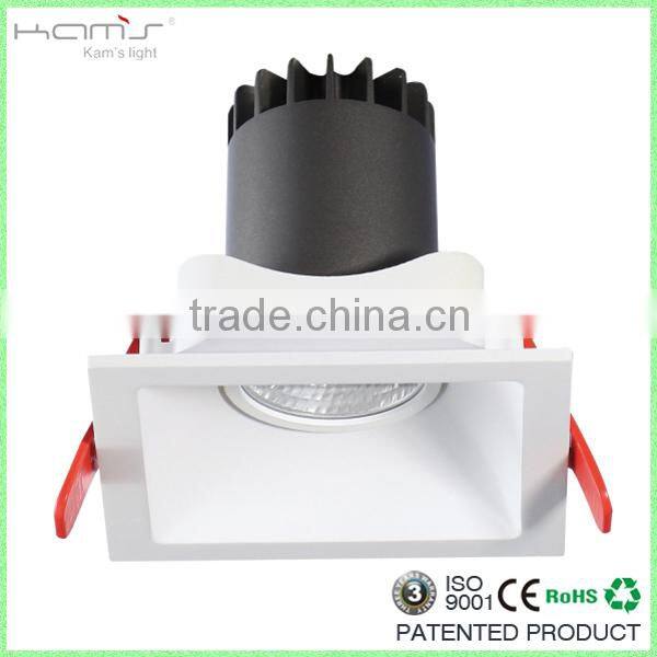 2016 Hilton hotel square COB LED Downlight 8w recessed led COB downlights dimmable driver