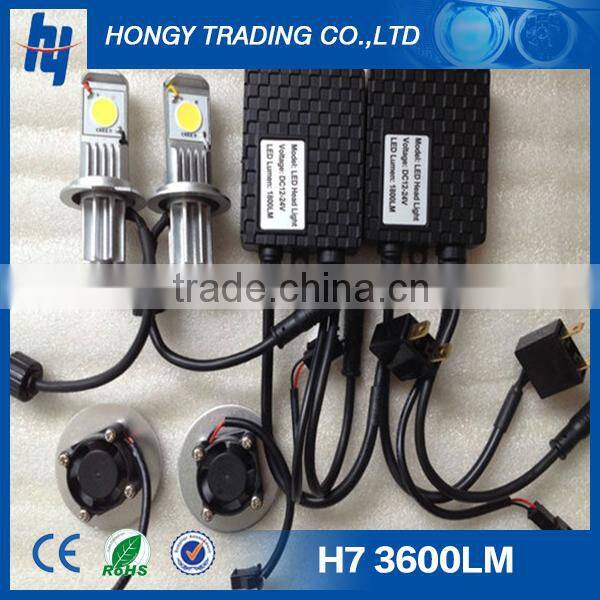 car headlight led 50w H7 3600lm