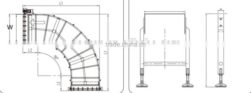 Automatic production line curve modular conveyor