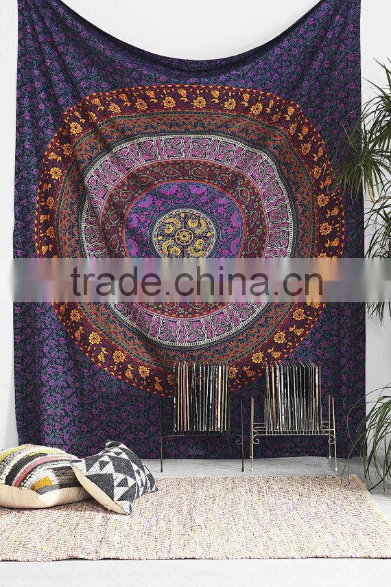 Indian Mandala Tapestry Wall Hanging Home Decor Tapestry Bedspread Beach Throw Picnic Sheet Hippie Boho Bohemian Tapestry