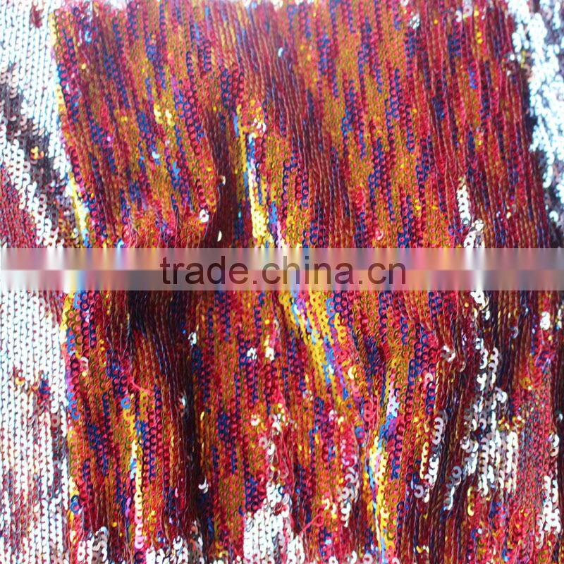 turnover 3mm sequin fabric leopard