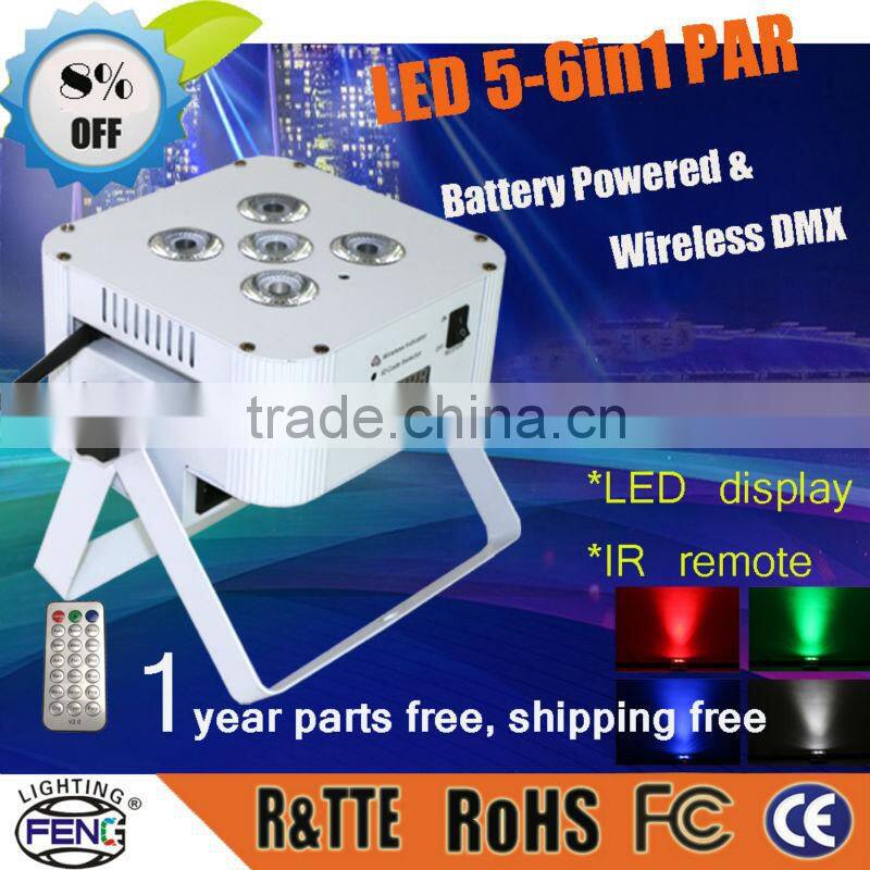 rechargeable battery operated rgbwa led par light