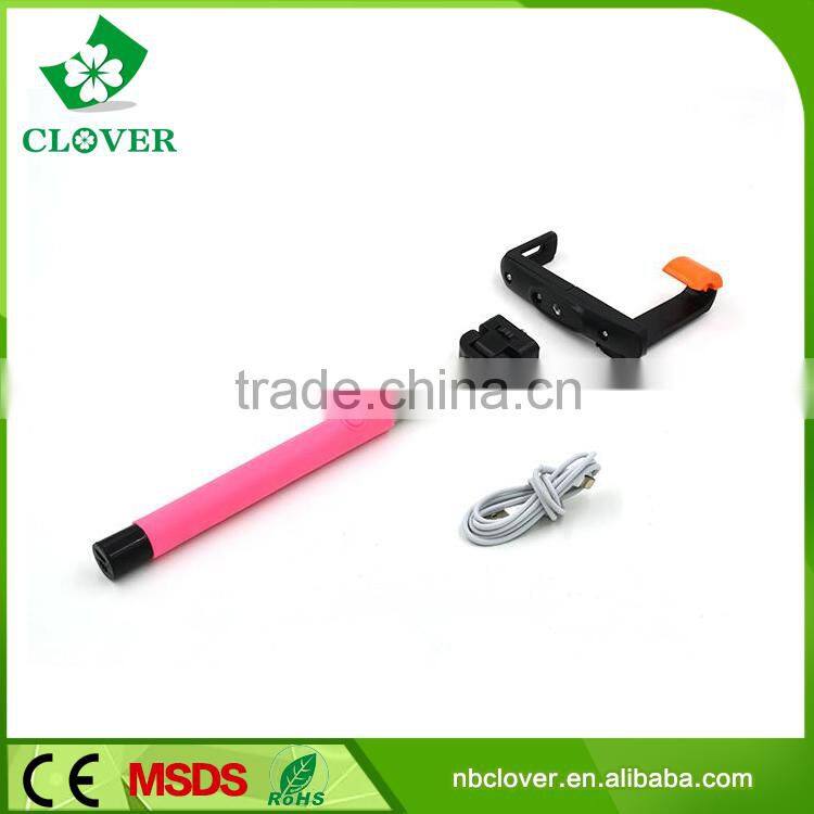 Hot colorful wireless monopod selfie stick with bluetooth remote shutter