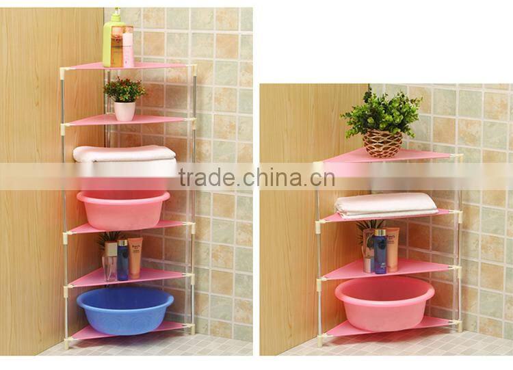 Simple corner plastic storage shoe rack