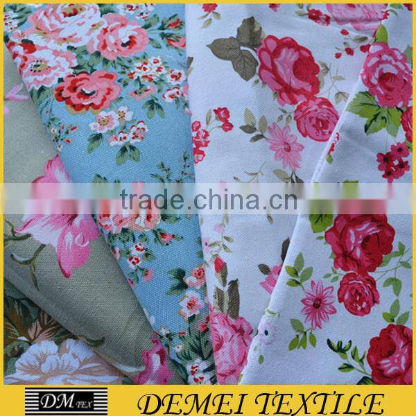 woven pattern poly cotton canvas print bulk