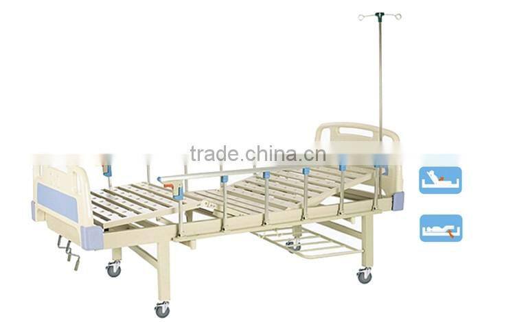 Hot Sale 2 Cranks ABS Bedhead Ward Sick Bed In Hospital