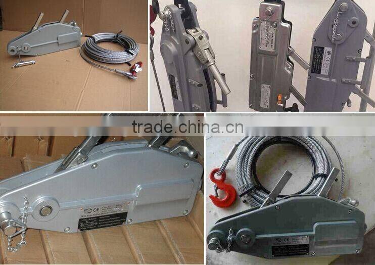 Light duty aluminium alloy hand wire rope puller