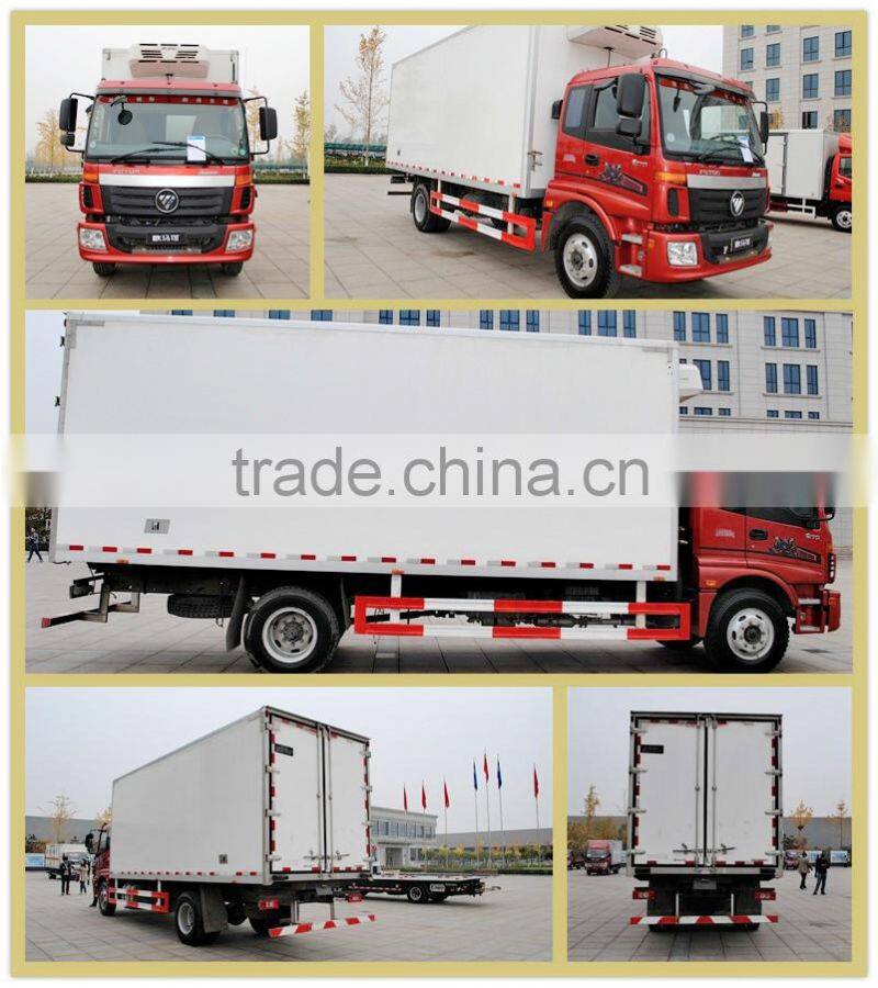 FOTON new design Fresh seafood transport truck hot selling cooling van truck price china made Fresh fish van truck