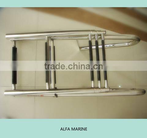 stainless steel 304 marine folding ladder swim platform 3 step ladder