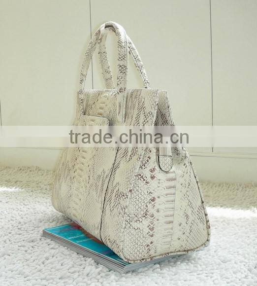 New design custom handbag wax print fabric bag and PU top handle bag