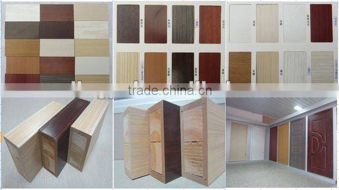 Yellow Cheap Price PVC Glass Door