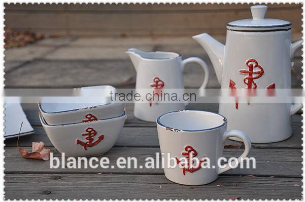 ceramic see horse kettle for marine theme