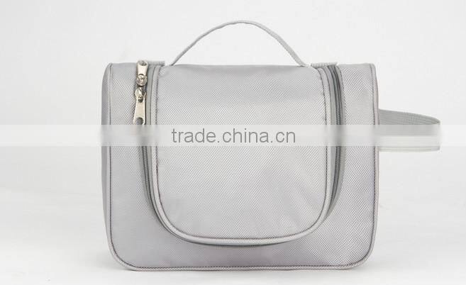 Black Grid Pattern Cosmetic Make Up Small Zippered Bag