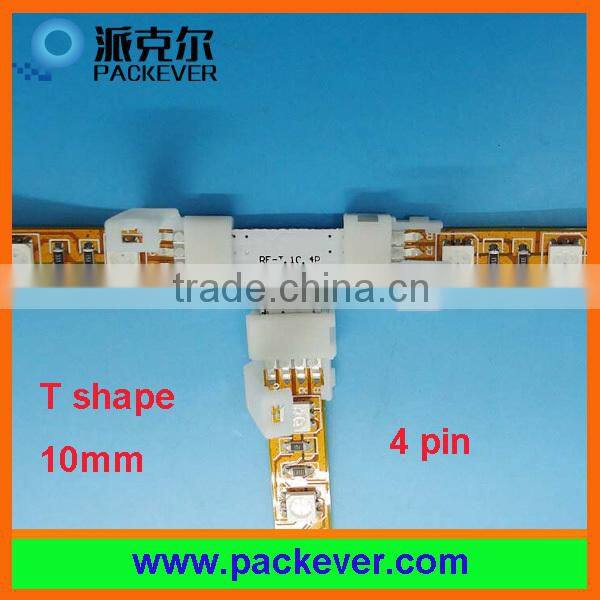 10mm/12mm RGB LED strip 4 pins solder free connector