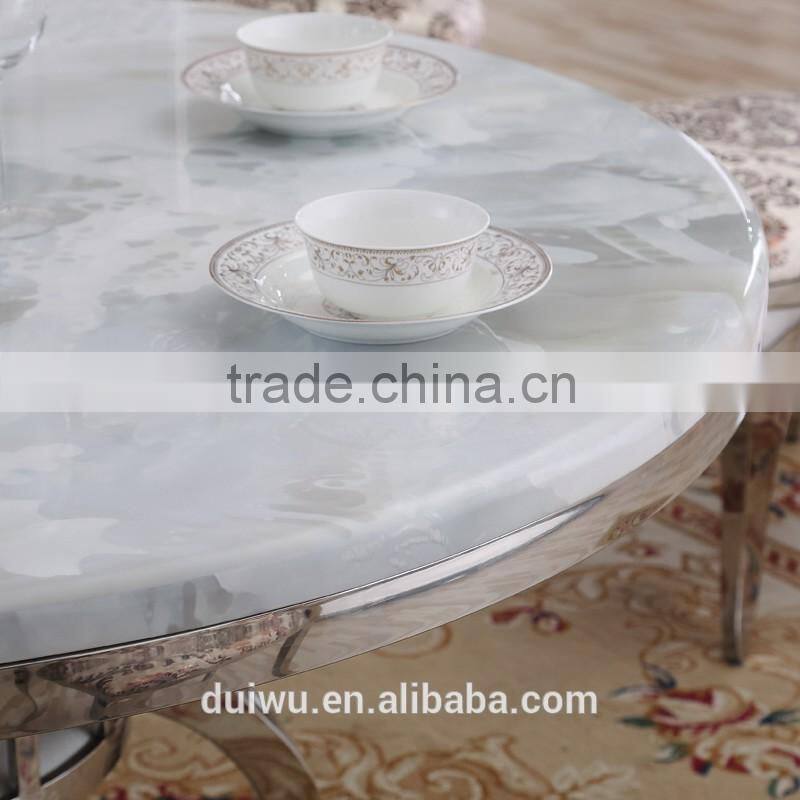 Wholesale modern marble table top steady stainless steel base dining room set