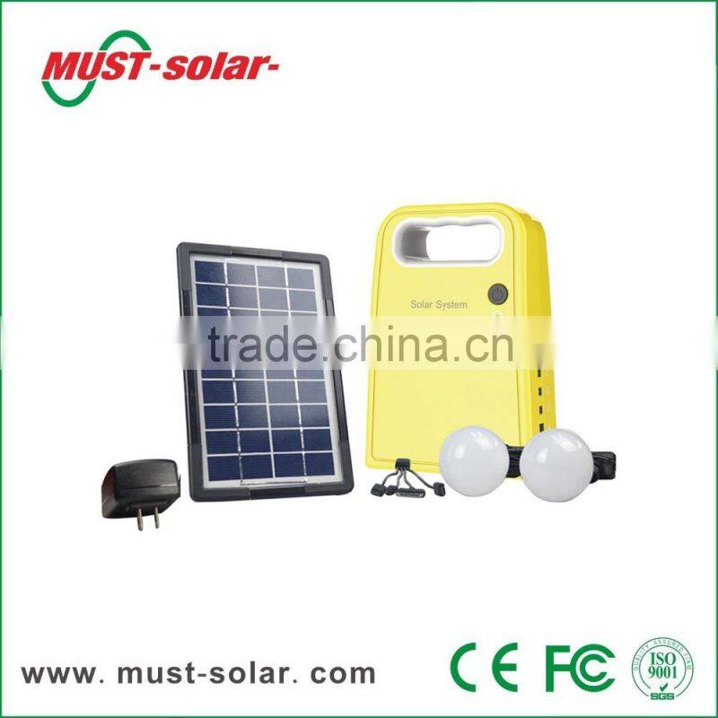 2015 new product 3W mini home solar lighting system for lighting and mobile charging