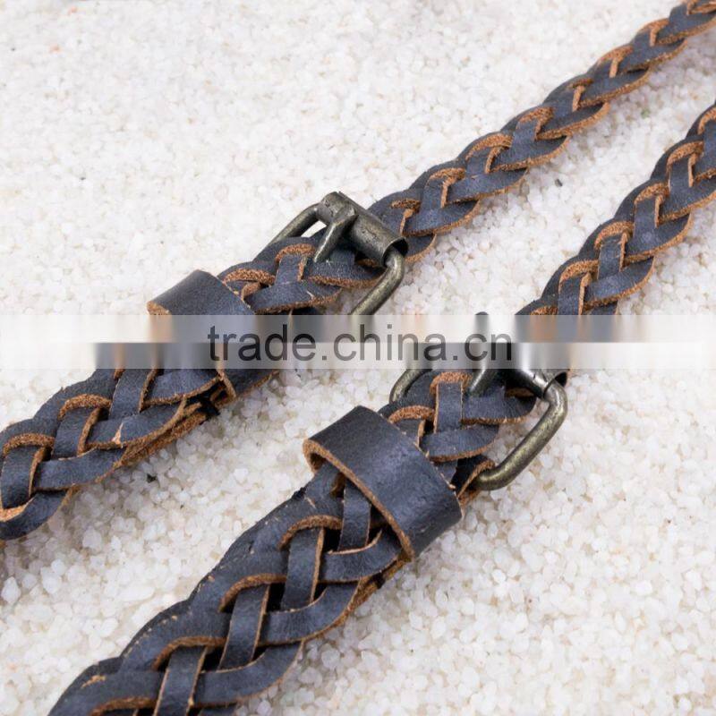 Wholesale vintage clips 20mm adjustable mens leather suspenders