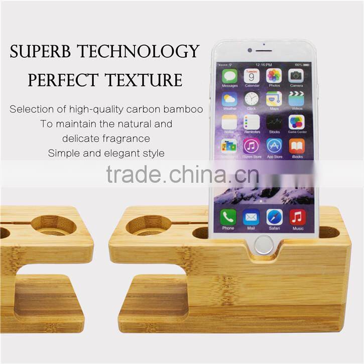 Natural Wood Stand Base popular portable charger wooden stand for IPhone for Apple Watch Stand