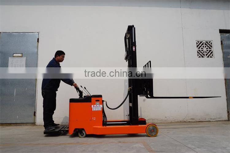 new cheap prices 1t stand-on Curtis electric controller reach fork stacker for sale