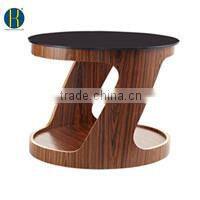 Replica Inspired Designer Shell Chair - Walnut & Black Leather New HY2007