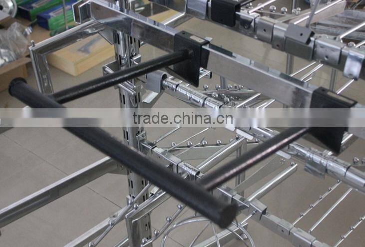 Matte Black Fastness Cossbar Hook Bar Shelf D300 x W400mm