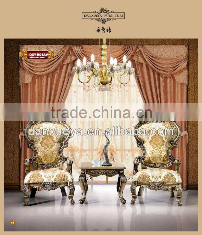High Class with Good Quality Living Room Classical Fabric Chair