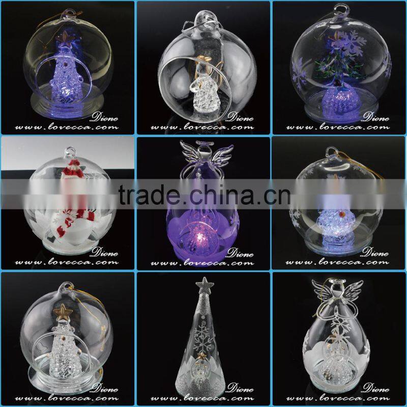 2015 NEW ARRIVAL !!! clear angle inside christmas ball in 10cm