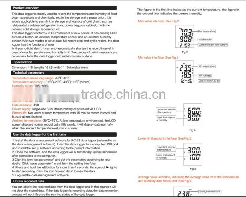 WiFi Temperature Humidity Data Logger for hot-selling