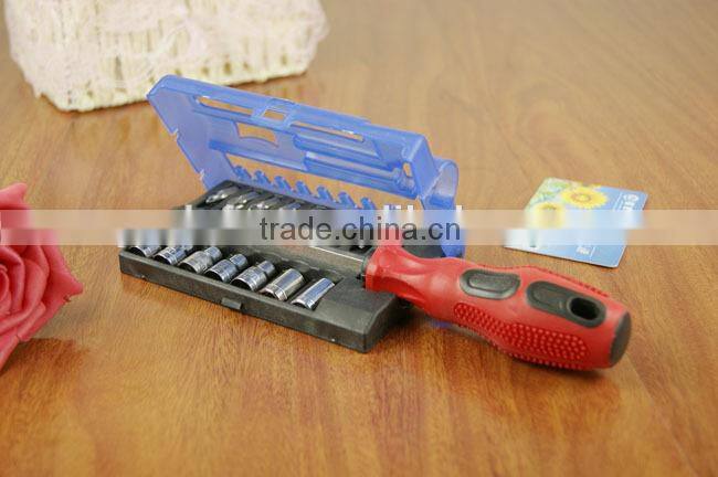 KEY POINT 20 in 1Multi combination tools screwdriver set one screwdriver Red and black shank massage