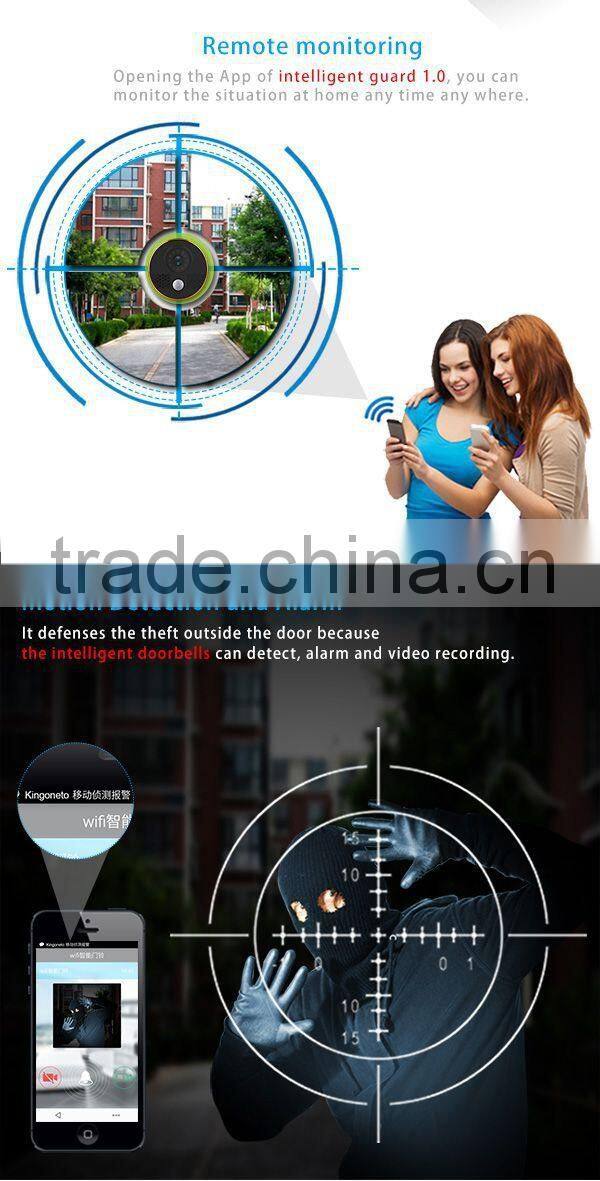 Intelligent Awareness Wifi doorbell with infrared night vision PIR motion sensor