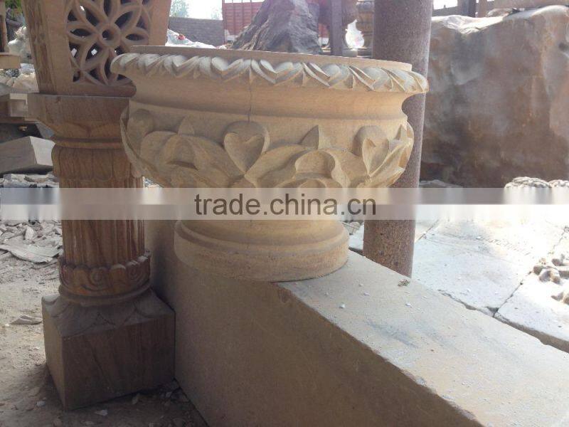 natural antique flowerpot stone flower pots ornamental