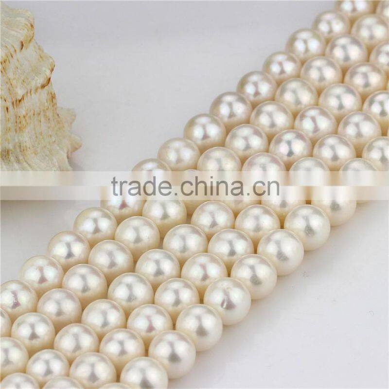 11mm AA grade perfect round wholesale price natural cultured round white pearl beads