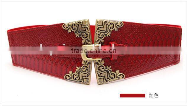 2014 Best fashion metal belt pure leather belts