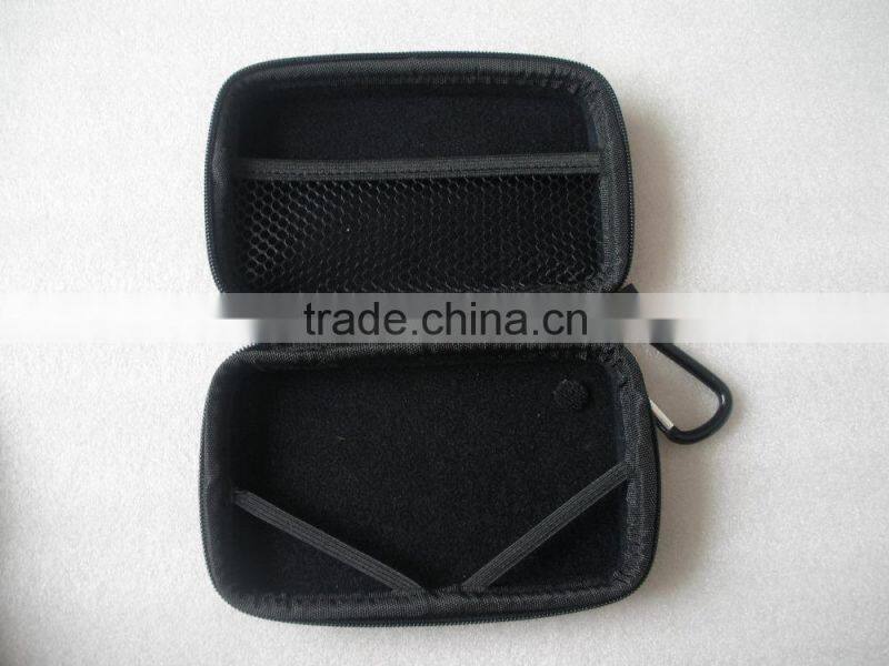 Square debossed logo design elastic band leather pouch for jewelry