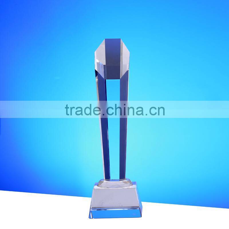New Design Wholesale Custom Business Crystal Glass Shield Awards